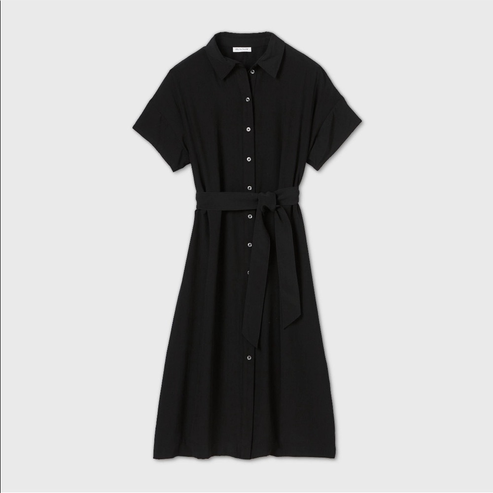 Prologue Short Sleeve Front Button-Down Dress